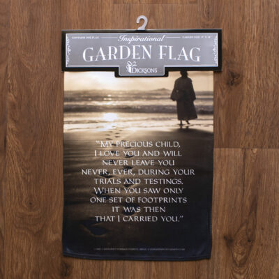 Footprints Poem Garden flag