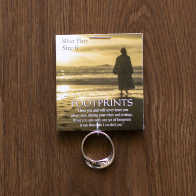 Footprints Mobius Ring